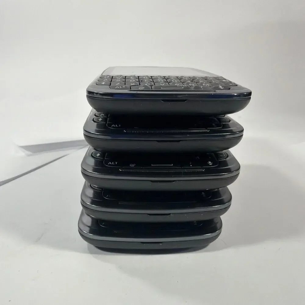 Lot of 5 Motorola Admiral XT603 Sprint QWERTY Smartphones Black Untested